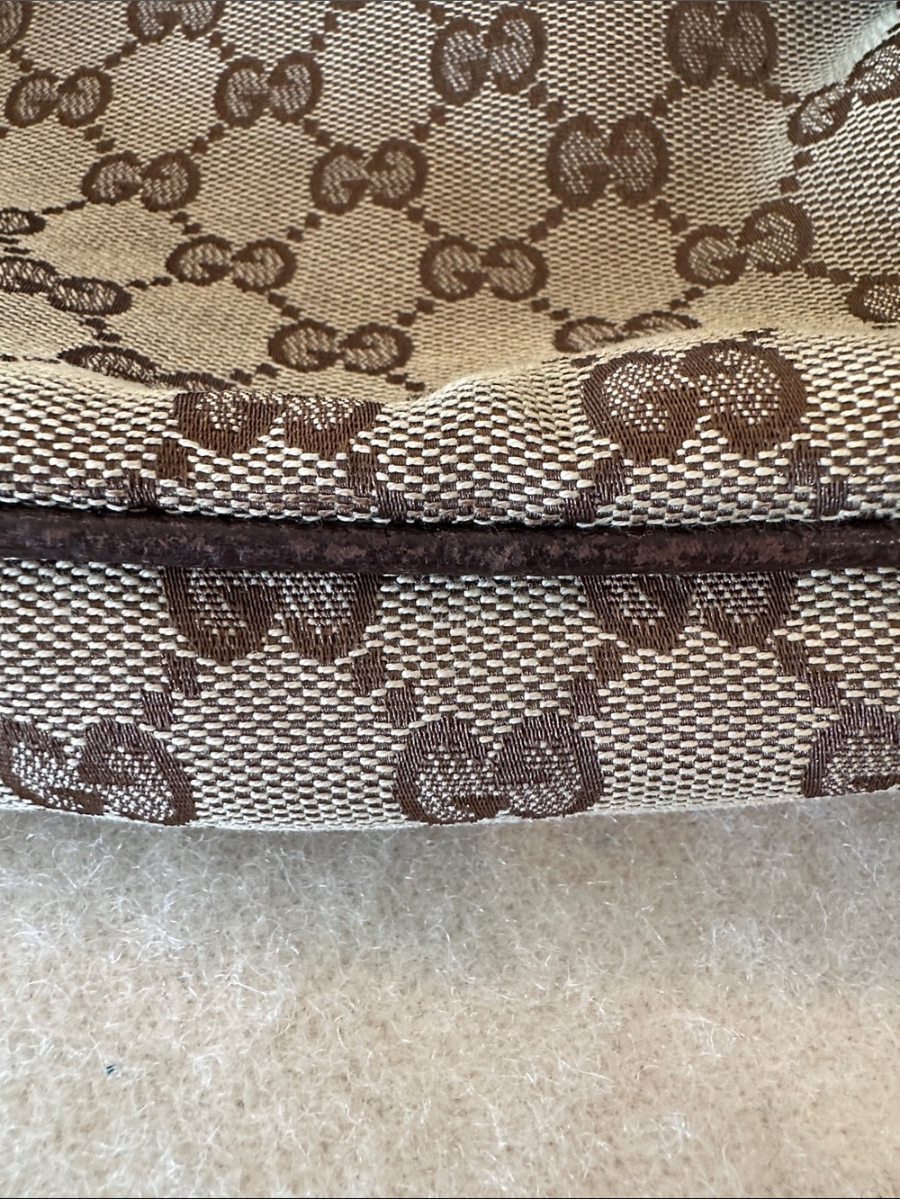 Authentic Gucci Monogram Double Pocket Messenger Bag - Picture 12 of 16